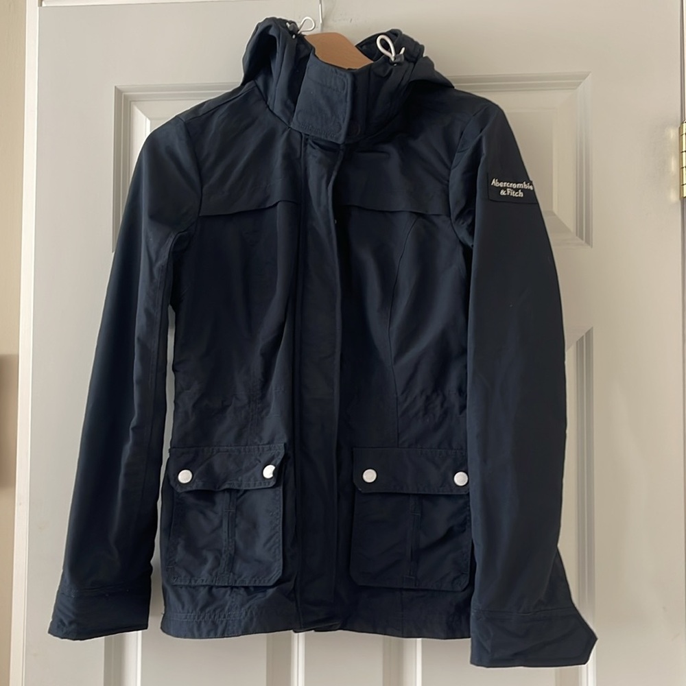 Abercrombie & Fitch Navy Hooded Parka